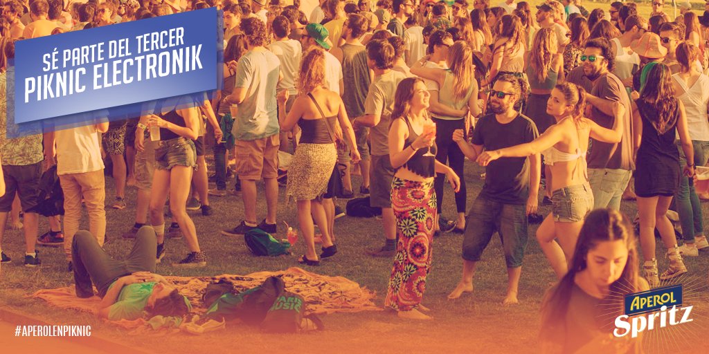 AperolChile's tweet photo. El viernes vuelve con todo #PiknicÉlectronik a Viña del Mar! Participa por entradas dobles haciendo RT. https://t.co/t7U6abJMTc