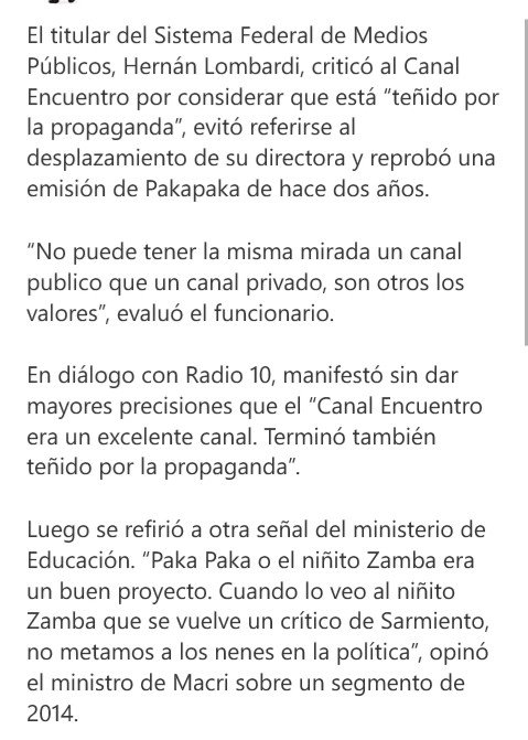 ArgResisteOrg's tweet photo. Más de la censura macrista. Despiden a la directora del premiado Canal Encuentro https://t.co/I48tNX379b