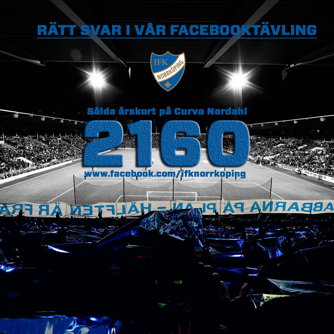 Tävlingen är avslutad! Vi kontaktar vinnarna under torsdagen.
#ifknkpg

Läs: ifknorrkoping.se/nyheter/arkiv/…