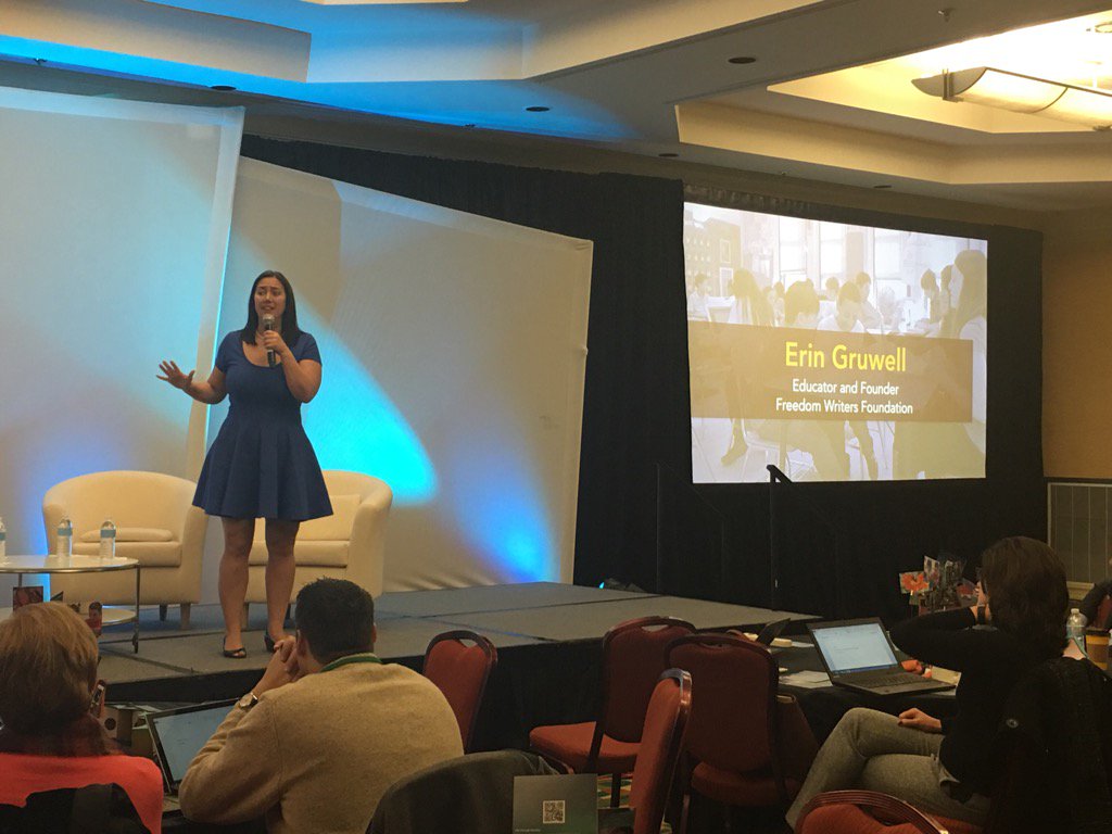 <a href="/Freedom4Writing/">Erin Gruwell</a> sharing her amazing journey with her students <a href="/DiscoveryEd/">Discovery Education</a> #powerfulpractices