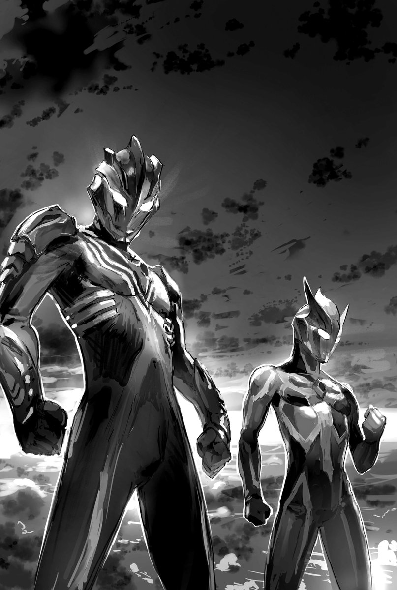 「ウルトラマンＦ」第3回イラストです。 ダークメフィストとダークファウスト