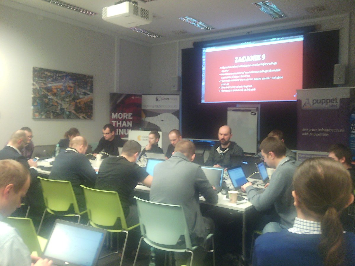 linuxpolska's tweet photo. Last 9th task #Puppet for begginers thread #AutomationWarsaw #RedHat #LinuxPolska https://t.co/solOAduSQO