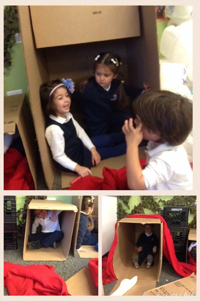 BISCLPNursery's tweet photo. Recycled boxes make the best caves! #imagination #decontructedroleplay #EYFS https://t.co/C5qQHQE7S9