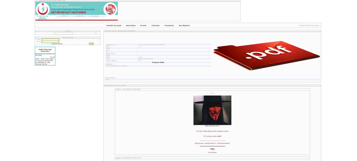 Hacked : artvindh.gov.tr/DYS/Yukle.asp?… 
 #Cerattepe Yalnız değildir.
Bu daha Başlangıç.