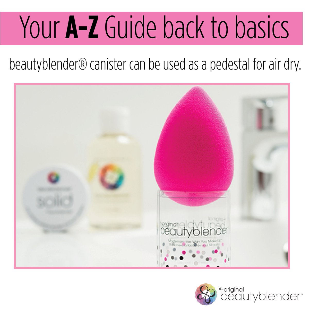 SaBeautyblender's tweet image. No pedestal for your beautyblender? You can simple use your canister as a pedestal for air dry. #BlenderBasics