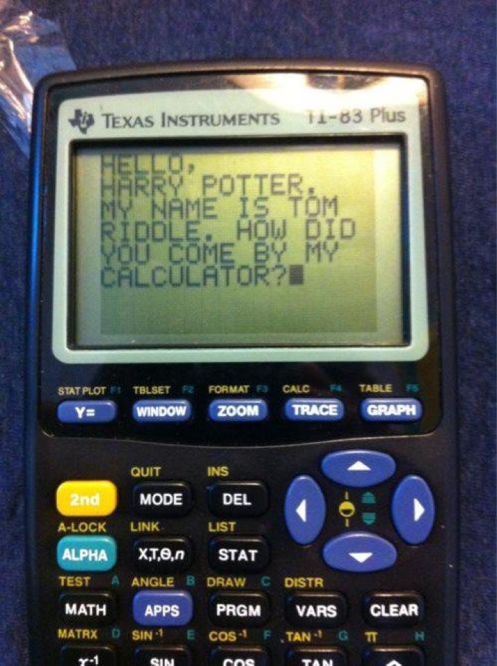 dataandme's tweet photo. From Harry Potter and the Order of Operations... https://t.co/VzZz5BL4p6 #mathshumor #nerdhumor cc @ticalculators https://t.co/4Q3COqThgf