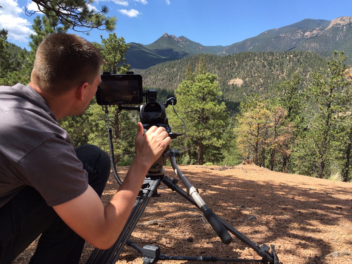 One of our RadiantTV videographers filming in the mountains of Colorado this past summer. 32 Days until launch! #bts