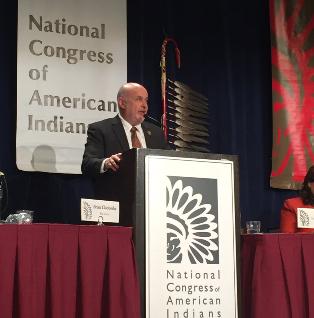 NCAI1944's tweet photo. I am trying to repeal the sequester, it had a devastating effect on IHS and BIA programs. -@RepMarkPocan #ECWS2016 https://t.co/dbJa4ofAqr