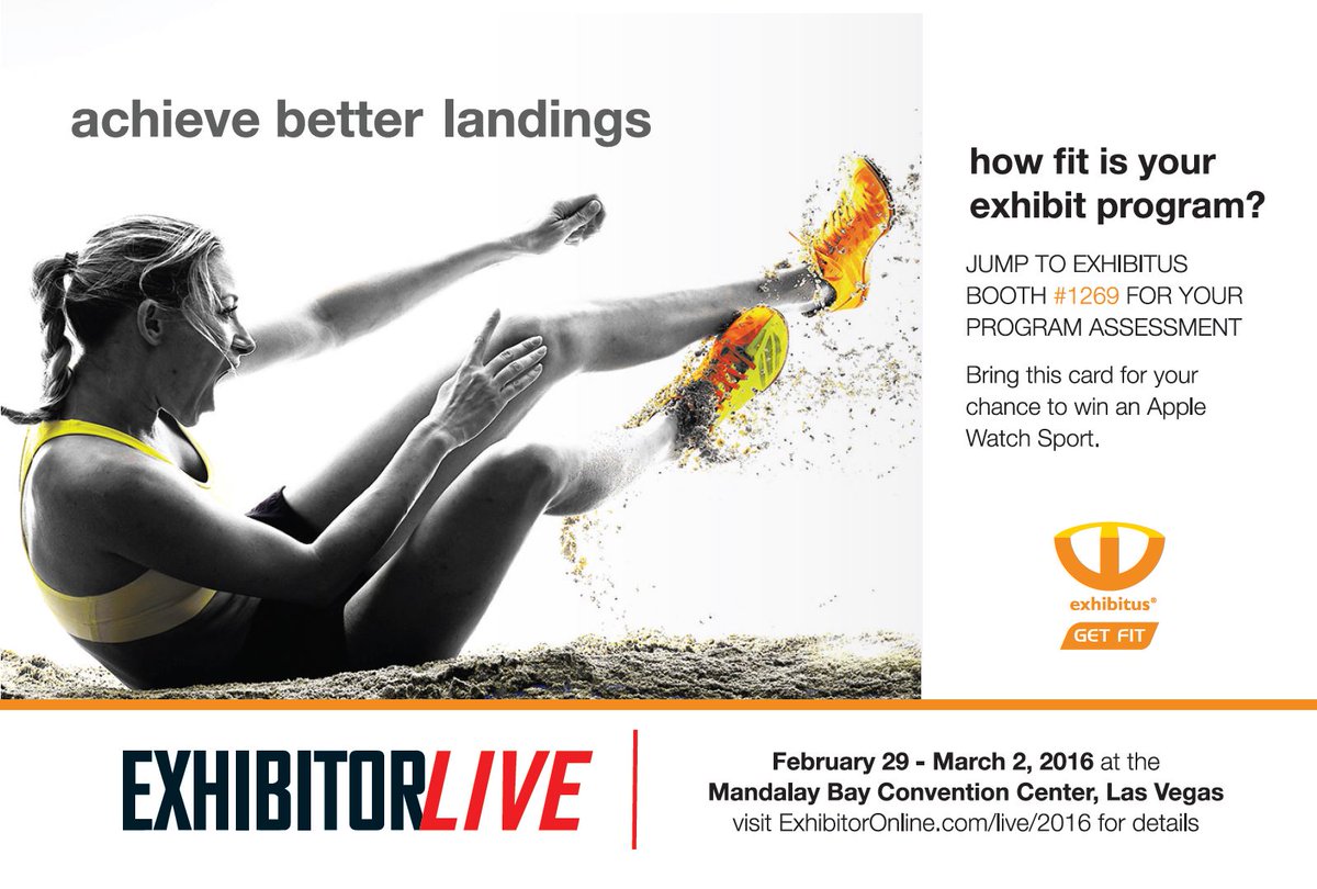 Join us for our session, "Improving ROI through smart design!" #ExhibitorLive #GetFitWithExhitus Booth #1269