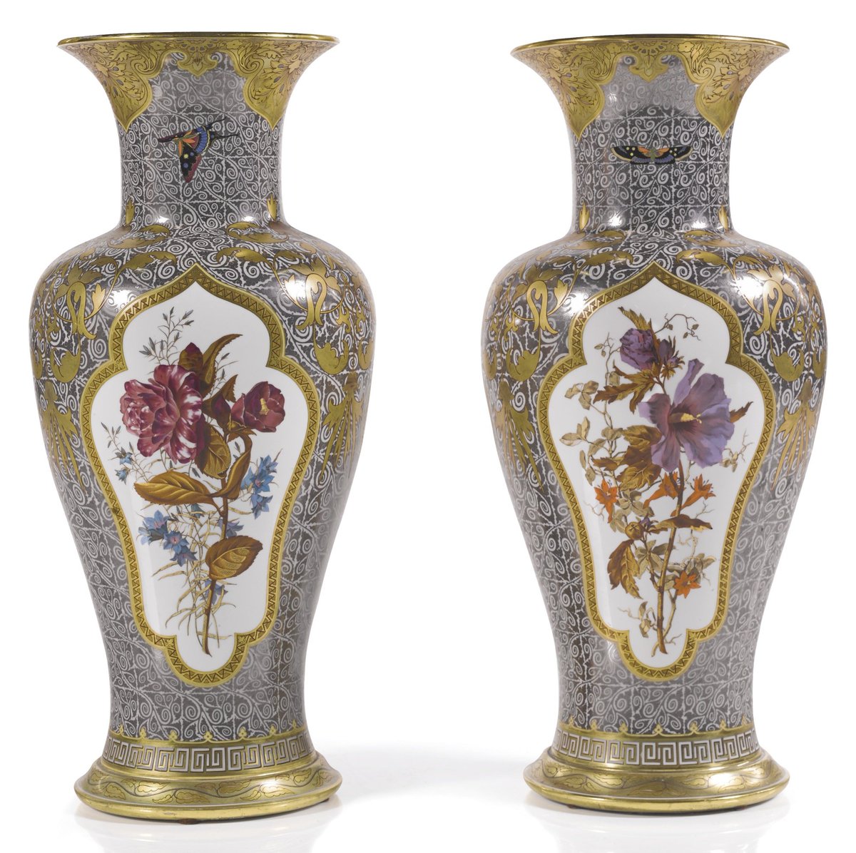 LaforeAlexandre's tweet photo. Cette belle paire de vases Renard exécutée à @sevresceramique pour Napoléon III s'est vendue 81 498€ #PoloCollection https://t.co/gYEe8pUAAC