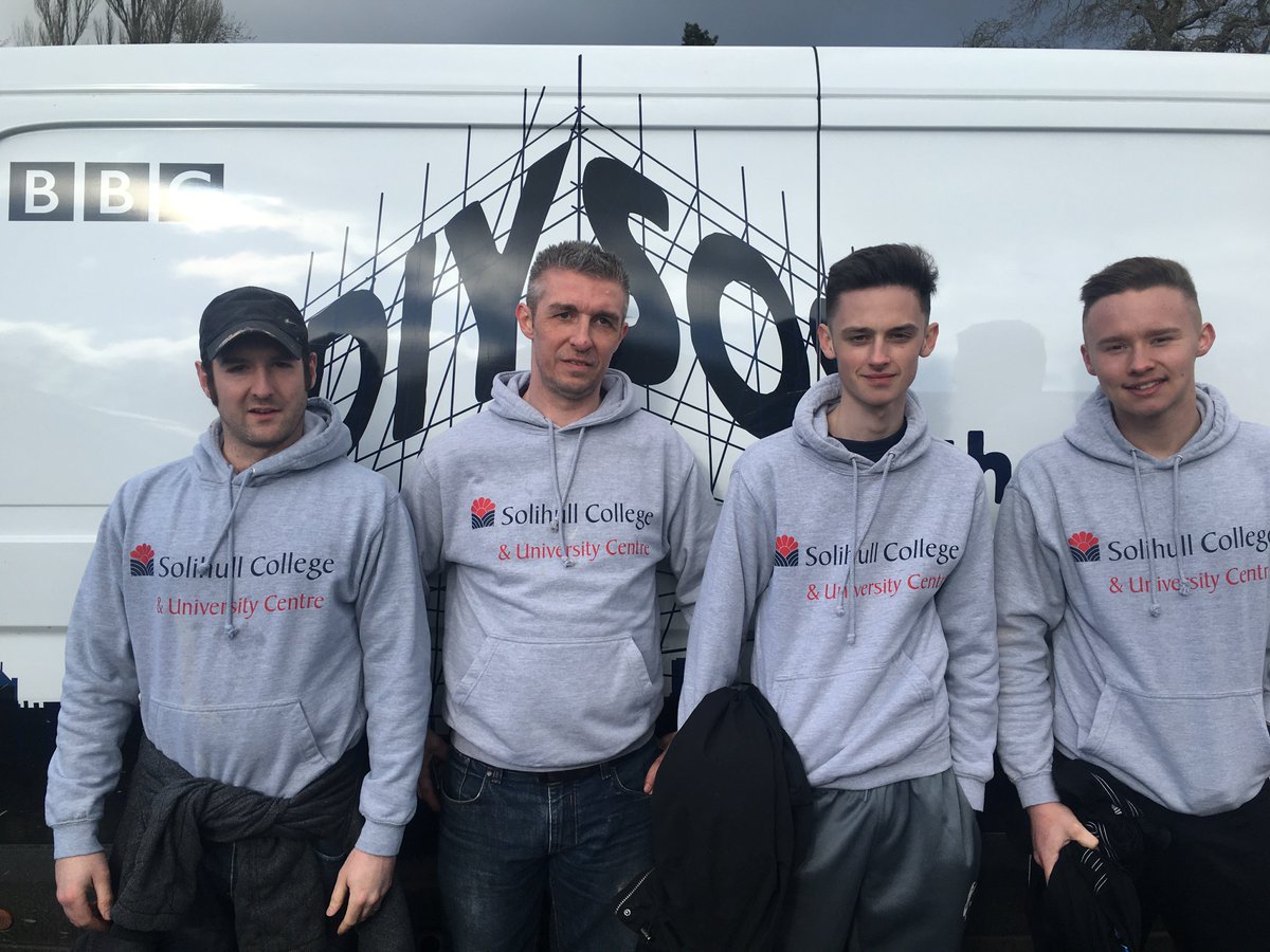 SolihullCollege's tweet photo. Plastering students from the College recently lent their skills to help on a project for DIY SOS! https://t.co/rKXsX60j9K