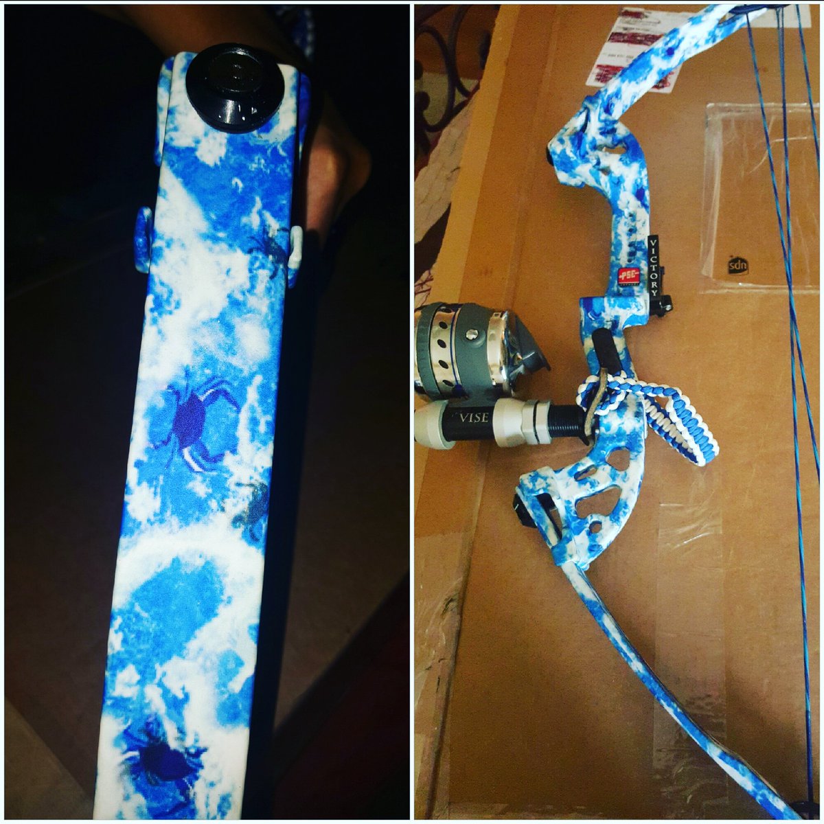 Custom #bowfishing  bow arrived#mermaidangler  #collincountyarchery