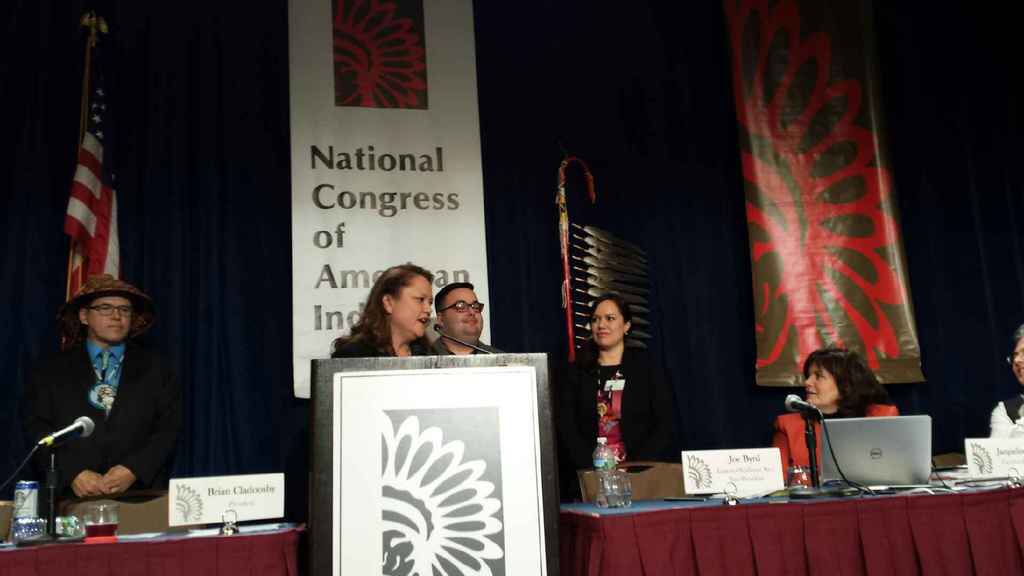 NCAI1944's tweet photo. Congratulations to Fawn Sharp #QuinaultNation who was elected & sworn in as First Vice President of NCAI! #ECWS2016 https://t.co/UTHU0WeS0b