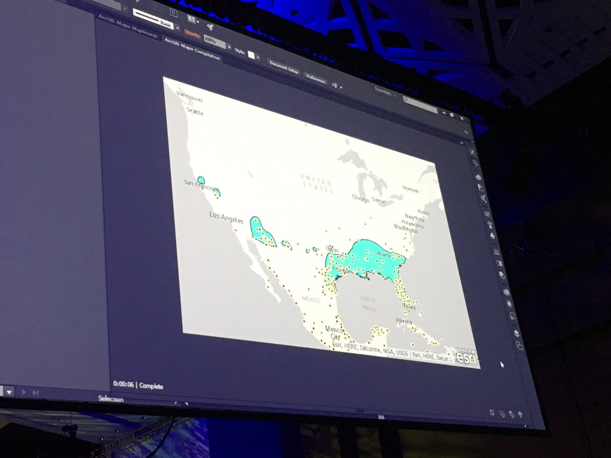 Kvolarich's tweet photo. ArcGIS for Adobe creative cloud. #FedGIS #Esri #incatech https://t.co/JIGULb6lVe