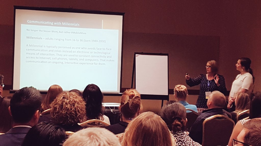 ClaudiaVLemus's tweet image. Hilarious &amp;amp; very informative presentation on engaging #millennials on social media! #TSPRA16 #PRFit