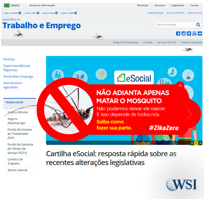 ConsultoresWSI's tweet photo. #zikavírus Se liga na brincadeira feita por sites oficiais do Governo para incentivar a luta contra o Aedes aegypti: https://t.co/21ry3WrX3l
