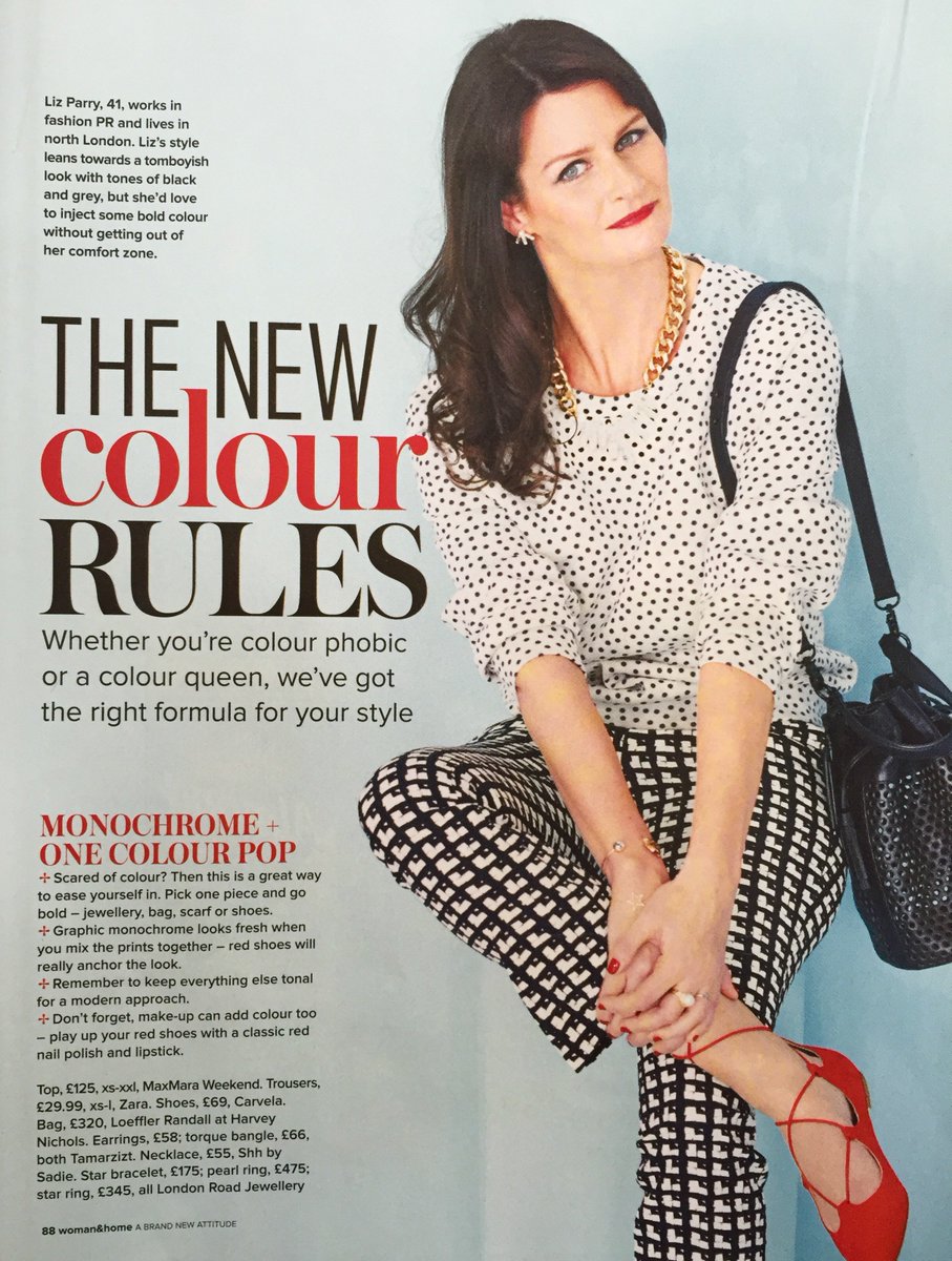 LizParryPR's tweet image. A photo-shy me wearing a bumper crop of #jewellery in this months @womanandhome #runhide #jewellery #fashionstyling