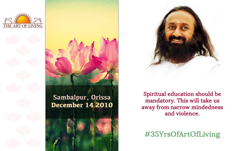 artoflivingusa's tweet photo. Gurudev @SriSri in Samabalpur, Odisha during Satsang on December 14, 2010. #35YrsofArtofliving https://t.co/o00ZAtTvz3
