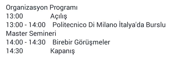 Politecnico Di Milano İtalya'da Burslu Master Semineri Detayları; 
facebook.com/events/5691822…