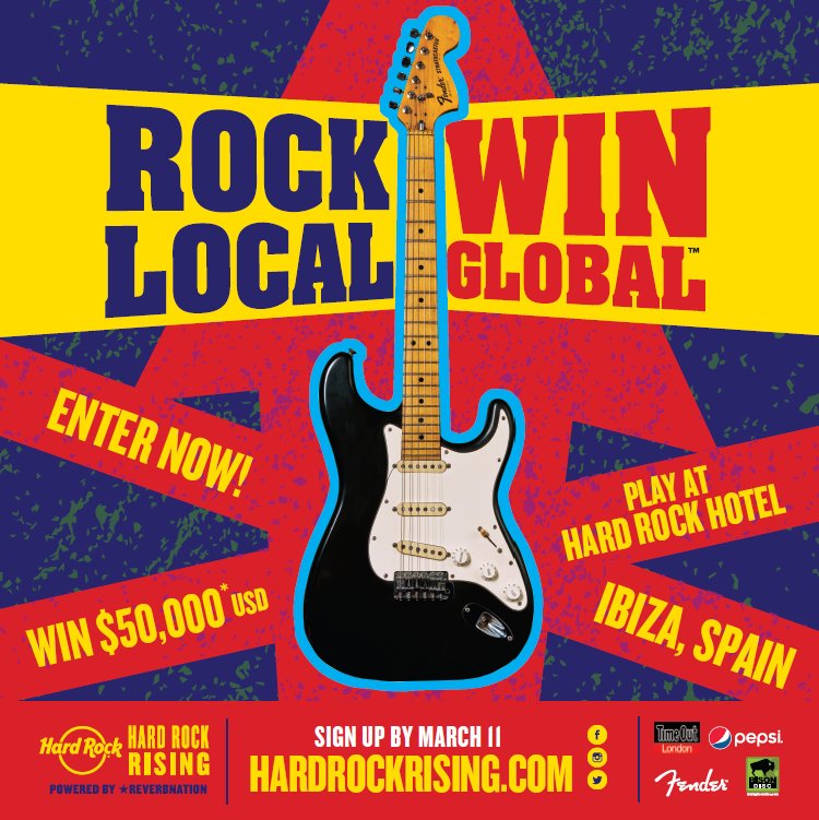 HardRockLondon's tweet photo. Sign up for #HardRockRising Show off your talent in the largest music showcase in the world https://t.co/IYyZkuQ0Lc https://t.co/Y6KwGzuaj2