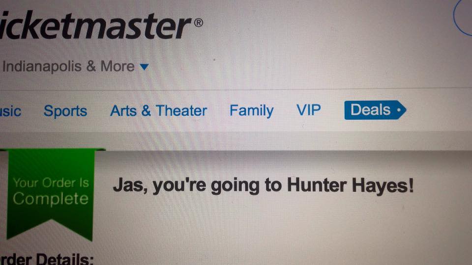 jasvonderheide's tweet image. Just bought tickets to see @HunterHayes on April 29th with @IAmRyanLafferty... Excited is an understatement!!!!!