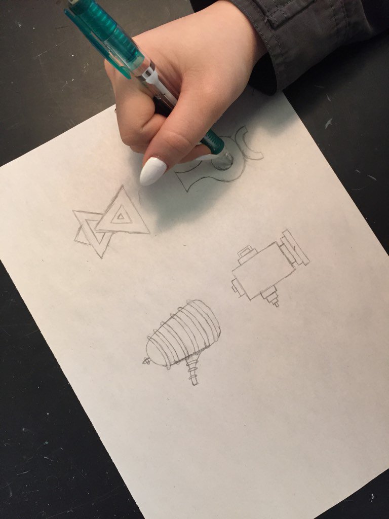 MeridithRidl's tweet image. teapot designs begin! #problemsolving #hchsart #hcmaroons #sculpture #process