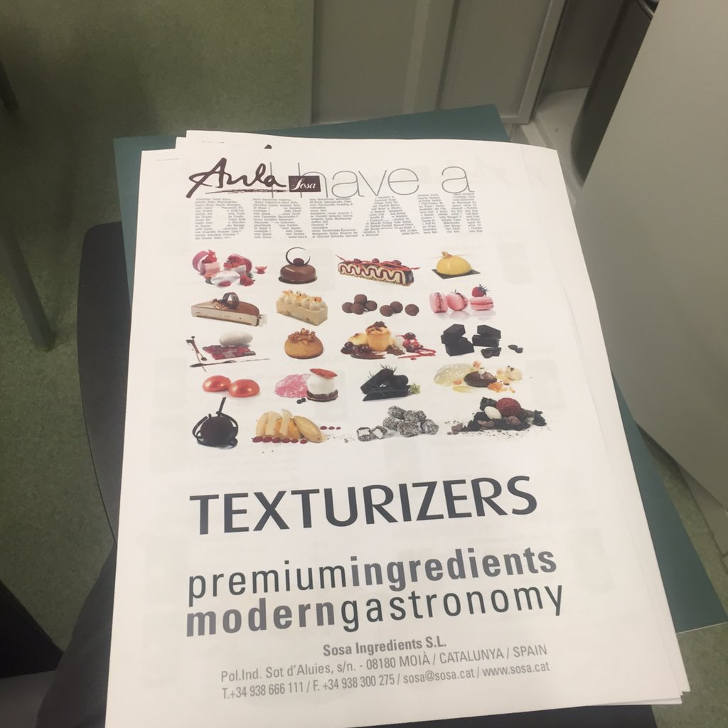 BenSCanning's tweet photo. Looking forward to learning about #texturizers #Sosa @PentaFoodsLtd #emulsifiers #airingagents #gellingagents https://t.co/5pAYksOomk