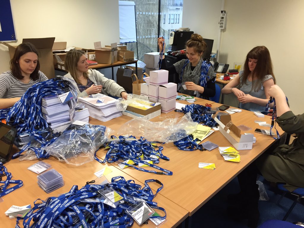 Axis_Events's tweet photo. Hard at work doing badges and delegate bags ready for BET conference next week @BathCollege @BathCollFutures https://t.co/XONFi5fvev