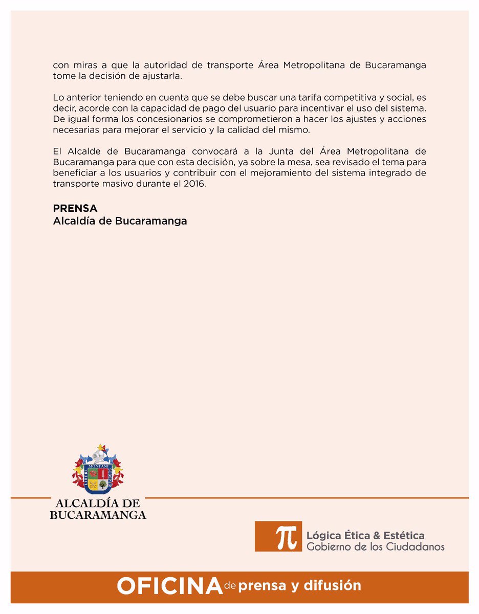 Se convocó a los concesionarios de #Metrolínea para llegar a un acuerdo y buscar una tarifa competitiva y social