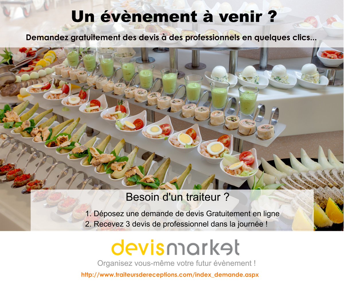 DevisMarket's tweet image. Besoin d'un traiteur ?
traiteursdereceptions.com/index_demande.…