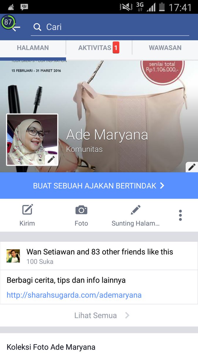 Hai tweeps...
Bantu like facebook page saya yaa..
Thanks ^_^