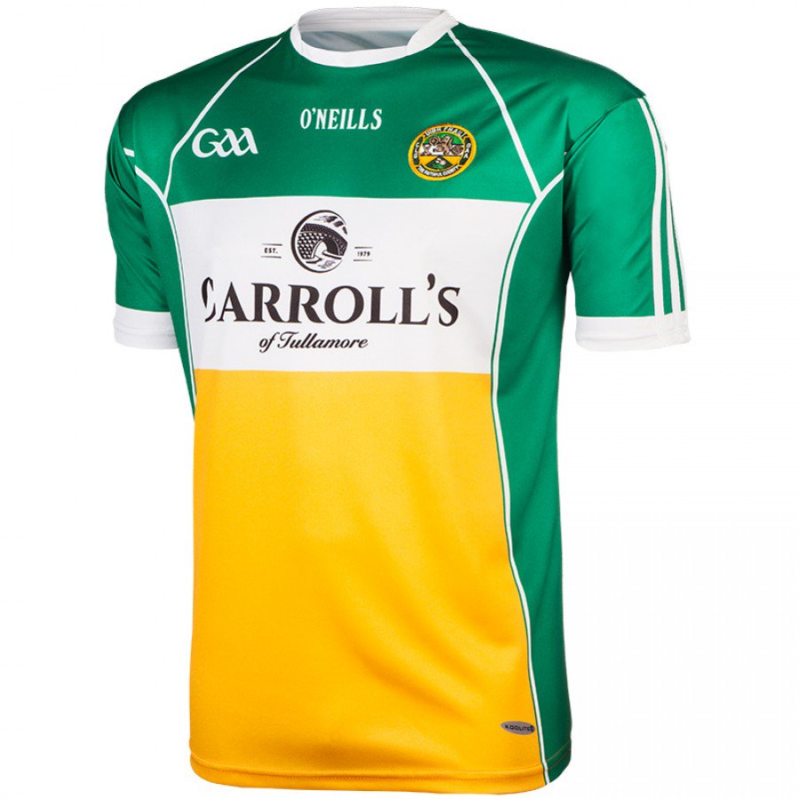 Celebrating launch of the 2016 <a href="/CarrollsHam/">Carrolls of Tullamore</a> Offaly Jersey we have some to giveaway! To enter just RT! #UibhFhailiabu
