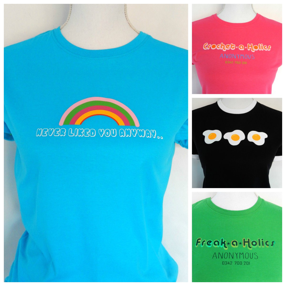 Lenteshirts in snoepkleuren met regenbogen en paaseieren ... Ihttp://ambelafactory.nl/ambela/shirts-en-sweaters/