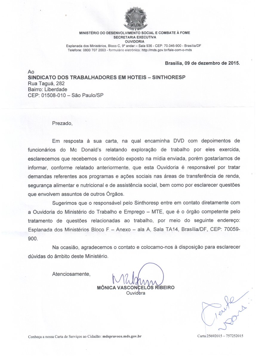 ForumLegal's tweet photo. Autoridades recebem os vídeos de denúncias sobre as práticas trabalhistas, ilegais e abusivas no McDonald´s! https://t.co/wp62Ho3TgP
