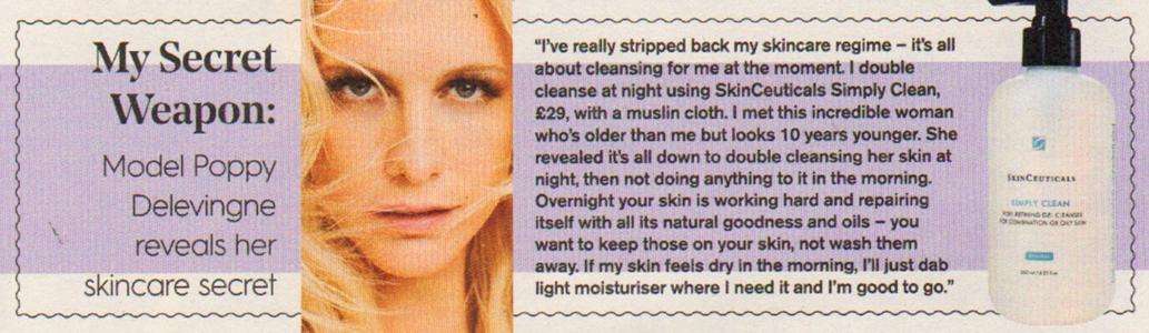 GSDShop's tweet photo. @DelevingnePoppy 'It’s all about cleansing for me at the moment.' #SkinCeuticals Shop Here >https://t.co/I7e1H57QrG https://t.co/UExmab9l8m
