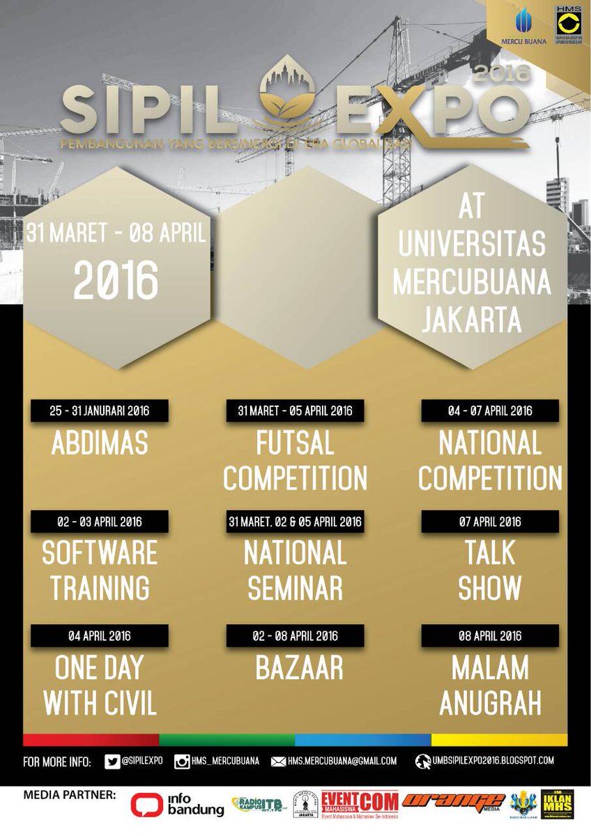 Yuk di intip event kami, SIPIL EXPO 2016 \m/. Yuk, jgn mau kalah kepo dalam ilmu dan wawasan. See you, guys!:)