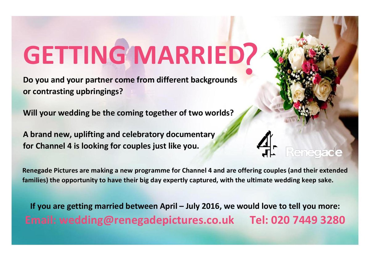 Get in touch! - 02074493280! #RelationshipGoals #goals #Channel4 #engaged #wedding #culturematters