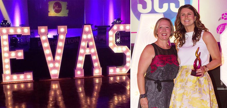 Congrats to Katie Robinson <a href="/MadeinFlowers/">Katie Robinson</a>, Young Entrepreneur of the Year at <a href="/Eva_Awards/">The EVAs</a>: bit.ly/1OfUzSO