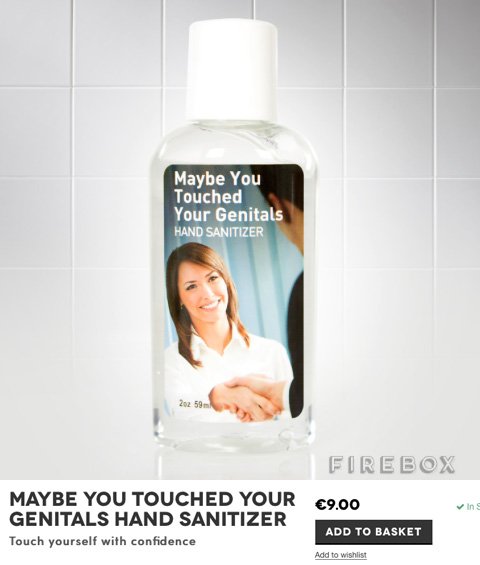 kultt_fr's tweet image. Un gel antibactérien honnête 😆 firebox.com/product/5351/M…