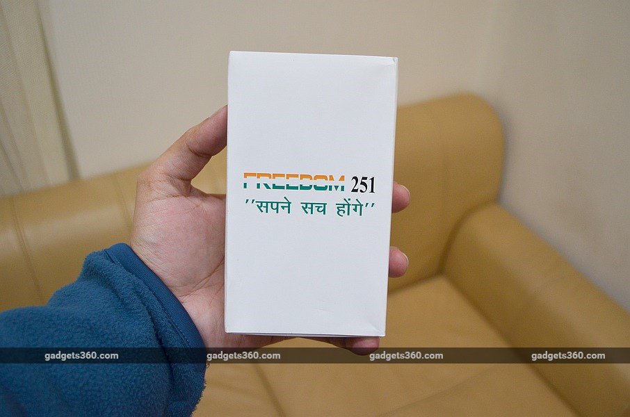 Gadgets360's tweet photo. Here’s an exclusive first look at Freedom 251, the Rs. 251 smartphone that’s making the headlines today. #Freedom251 https://t.co/z2nN67H9yx