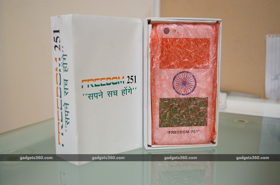 Gadgets360's tweet photo. Here’s an exclusive first look at Freedom 251, the Rs. 251 smartphone that’s making the headlines today. #Freedom251 https://t.co/z2nN67H9yx