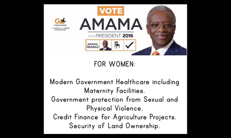 goforward2016's tweet image. #VoteAmama #UgandaDecides