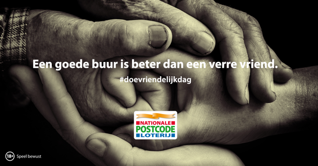 PostcodeLoterij's tweet photo. Retweet als jij vandaag extra vriendelijk gaat zijn voor je buren. #doevriendelijkdag https://t.co/ig5KhXLejX