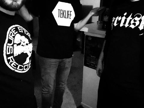 Sure State in Austin! BIg ups @OldGoldBass! Merch hopefully available to the public by late this year!