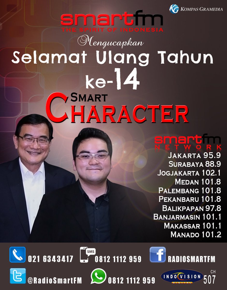 RadioSmartFM's tweet photo. Berikan kesan u/ #SmartCharacter14 lalu mention ke @RadioSmartFM akn ada bingkisan &amp; voucher FK @PowerCharacter https://t.co/Zzwx0euBd6