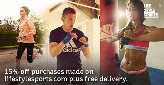 ElectricIreland's tweet photo. Get 15% off at @lifestylesports online (plus free delivery!) thanks to #PoweringRewards: https://t.co/W0fyodt1Ww https://t.co/GKRSct3iDS