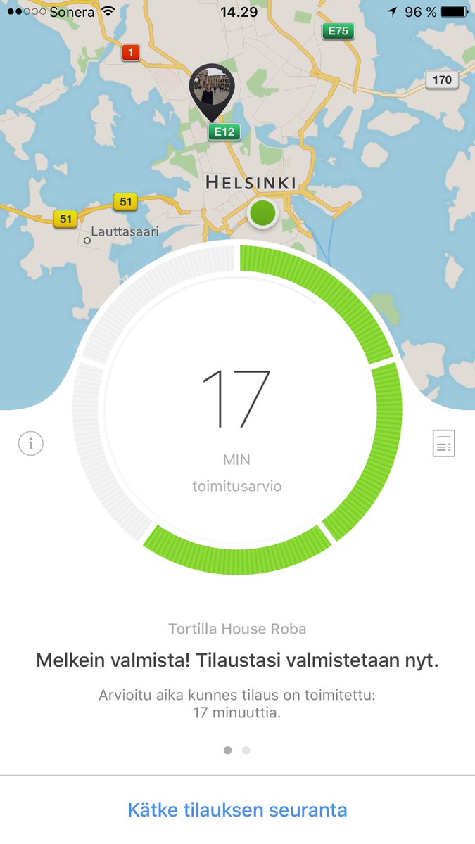 AtteFin's tweet image. Elämäni ensimmäinen @woltapp tilaus tehty! Kivaa ja helppoa!