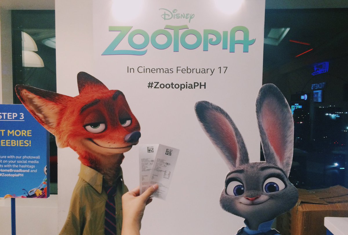 enjoyGLOBE's tweet photo. Tickets ready for #ZootopiaPH! Screening starts in just a jiffy! https://t.co/JdViZzClm0