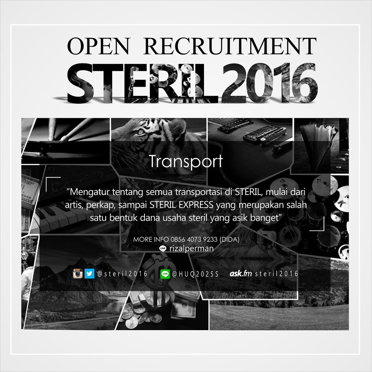 Nah ga cuma itu tapi ada juga team SPONSORSHIP, TICKETING, dan TRANSPORT yang ga kalah keren!