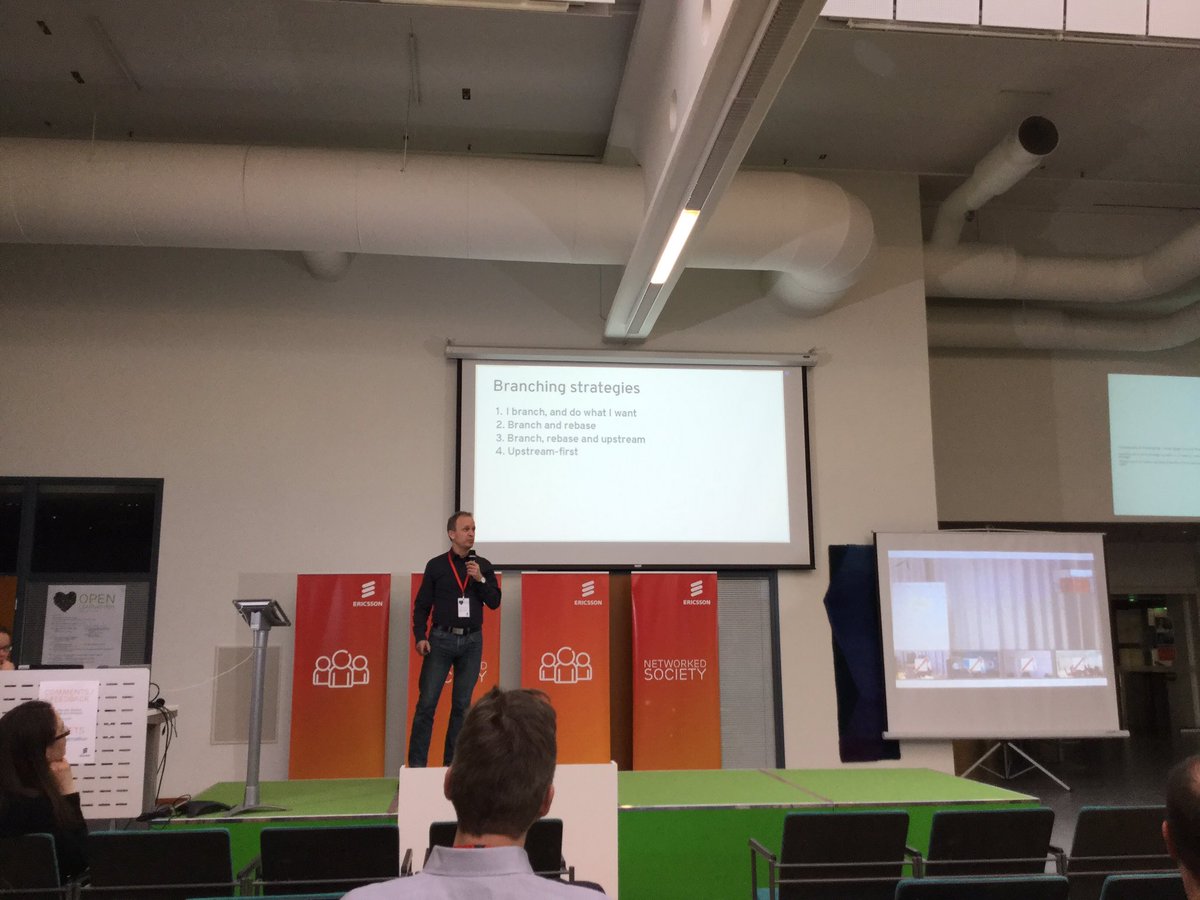 EVuolli's tweet photo. Mattias Haern from @RedHatNews discussing the different #branching strategies #OpenLearnathon #OpenSource https://t.co/JZPFHEZ2mN